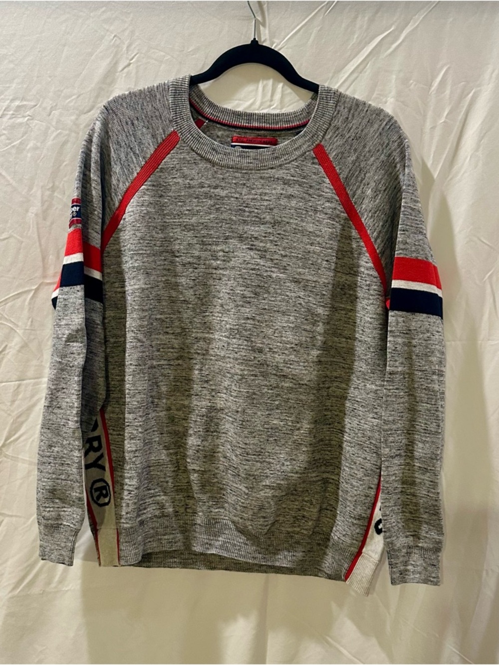 Superdry Heather Gray Crewneck Sweater - Picture 2 of 4